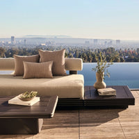 Collins Aluminum 2 Seat Armless Sofa