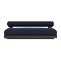 Collins Aluminum 2 Seat Armless Sofa