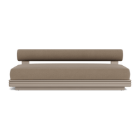 Collins Aluminum 2 Seat Armless Sofa