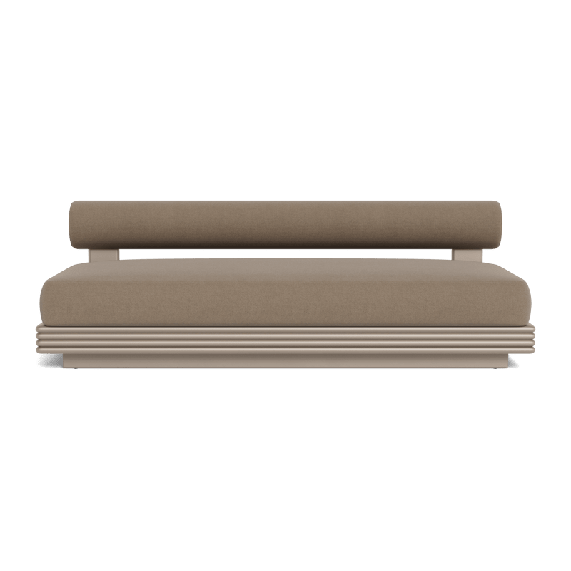 Collins Aluminum 2 Seat Armless Sofa