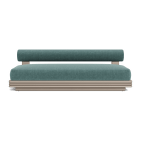 Collins Aluminum 2 Seat Armless Sofa
