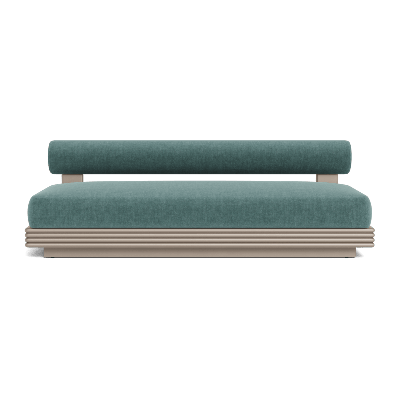 Collins Aluminum 2 Seat Armless Sofa
