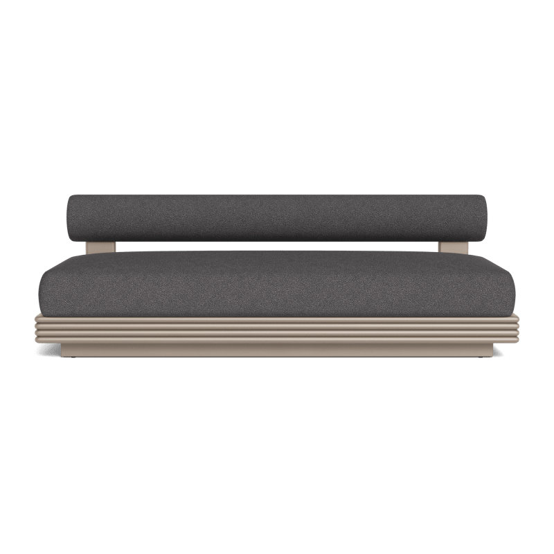 Collins Aluminum 2 Seat Armless Sofa