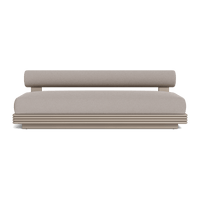 Collins Aluminum 2 Seat Armless Sofa