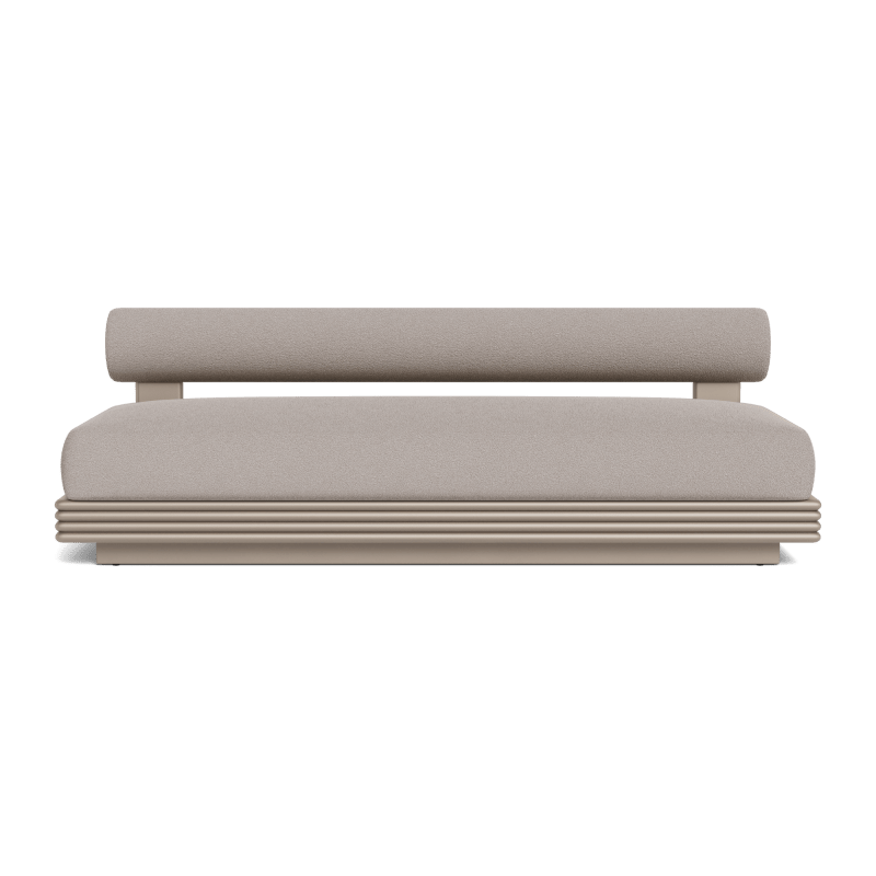 Collins Aluminum 2 Seat Armless Sofa