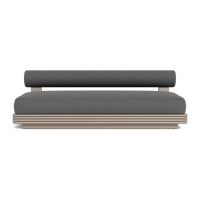 Collins Aluminum 2 Seat Armless Sofa