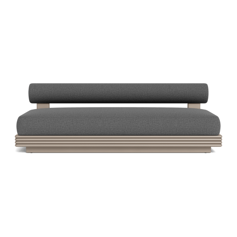 Collins Aluminum 2 Seat Armless Sofa