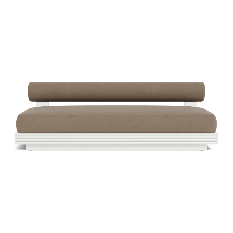 Collins Aluminum 2 Seat Armless Sofa