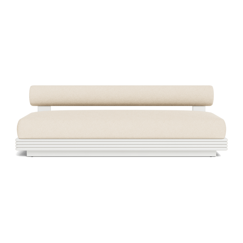 Collins Aluminum 2 Seat Armless Sofa