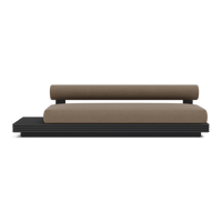 Collins Aluminum 3 Seat Armless Sofa + Table Left