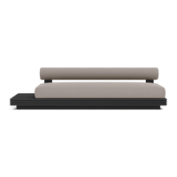 Collins Aluminum 3 Seat Armless Sofa + Table Left