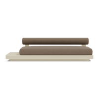Collins Aluminum 3 Seat Armless Sofa + Table Left