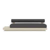 Collins Aluminum 3 Seat Armless Sofa + Table Left