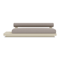 Collins Aluminum 3 Seat Armless Sofa + Table Left
