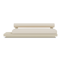 Collins Aluminum 3 Seat Armless Sofa + Table Left