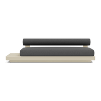 Collins Aluminum 3 Seat Armless Sofa + Table Left
