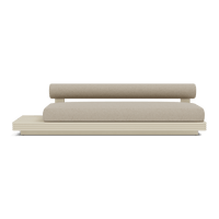 Collins Aluminum 3 Seat Armless Sofa + Table Left