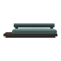 Collins Aluminum 3 Seat Armless Sofa + Table Left