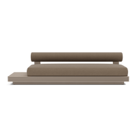Collins Aluminum 3 Seat Armless Sofa + Table Left