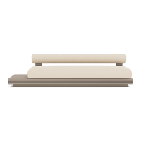 Collins Aluminum 3 Seat Armless Sofa + Table Left