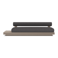 Collins Aluminum 3 Seat Armless Sofa + Table Left