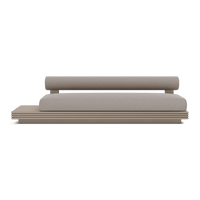 Collins Aluminum 3 Seat Armless Sofa + Table Left