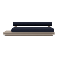 Collins Aluminum 3 Seat Armless Sofa + Table Left