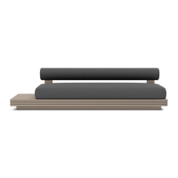 Collins Aluminum 3 Seat Armless Sofa + Table Left