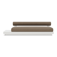 Collins Aluminum 3 Seat Armless Sofa + Table Left