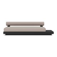 Collins Aluminum 3 Seat Armless Sofa + Table Right