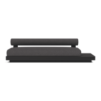 Collins Aluminum 3 Seat Armless Sofa + Table Right
