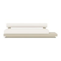 Collins Aluminum 3 Seat Armless Sofa + Table Right