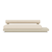Collins Aluminum 3 Seat Armless Sofa + Table Right