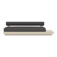 Collins Aluminum 3 Seat Armless Sofa + Table Right
