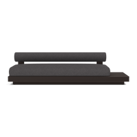 Collins Aluminum 3 Seat Armless Sofa + Table Right