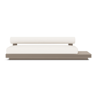 Collins Aluminum 3 Seat Armless Sofa + Table Right