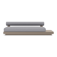 Collins Aluminum 3 Seat Armless Sofa + Table Right