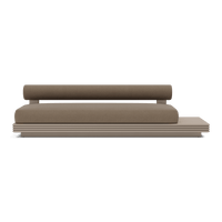 Collins Aluminum 3 Seat Armless Sofa + Table Right