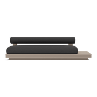 Collins Aluminum 3 Seat Armless Sofa + Table Right