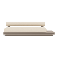 Collins Aluminum 3 Seat Armless Sofa + Table Right