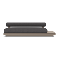 Collins Aluminum 3 Seat Armless Sofa + Table Right