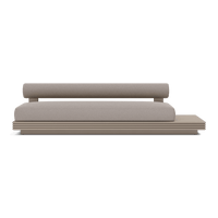 Collins Aluminum 3 Seat Armless Sofa + Table Right