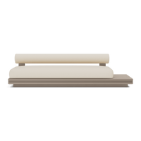 Collins Aluminum 3 Seat Armless Sofa + Table Right