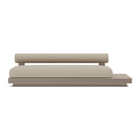 Collins Aluminum 3 Seat Armless Sofa + Table Right
