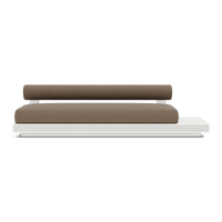 Collins Aluminum 3 Seat Armless Sofa + Table Right