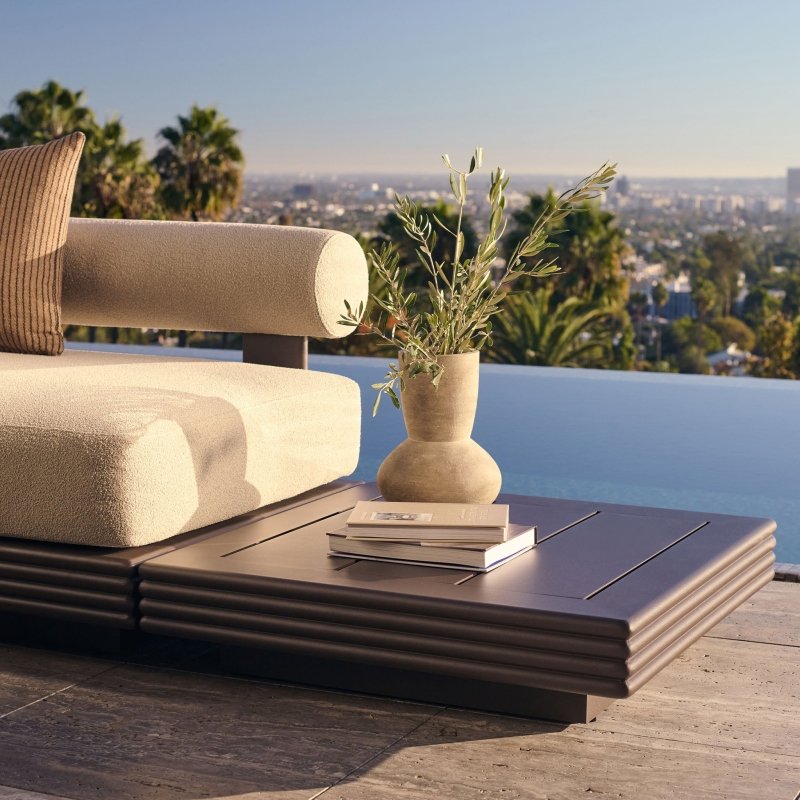 Collins Aluminum Corner Side Table