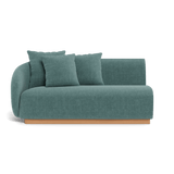 Como 2 Seat 1 Arm Left | Sealed Teak Natural, Altona Dew,