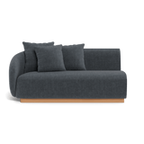 Como 2 Seat 1 Arm Left | Sealed Teak Natural, Altona Slate,