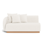 Como 2 Seat 1 Arm Left | Sealed Teak Natural, Altona Snow,