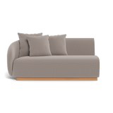 Como 2 Seat 1 Arm Left | Sealed Teak Natural, Marley Chinchilla,